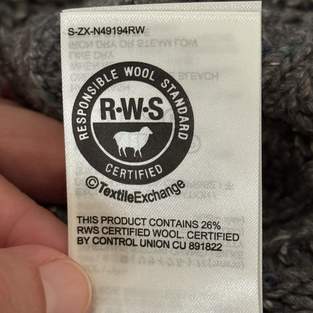 PrAna Laurel Creek Sweater Charcoal Gray Chunky Knit Size Women's‎ Large NWT - Picture 7 of 10